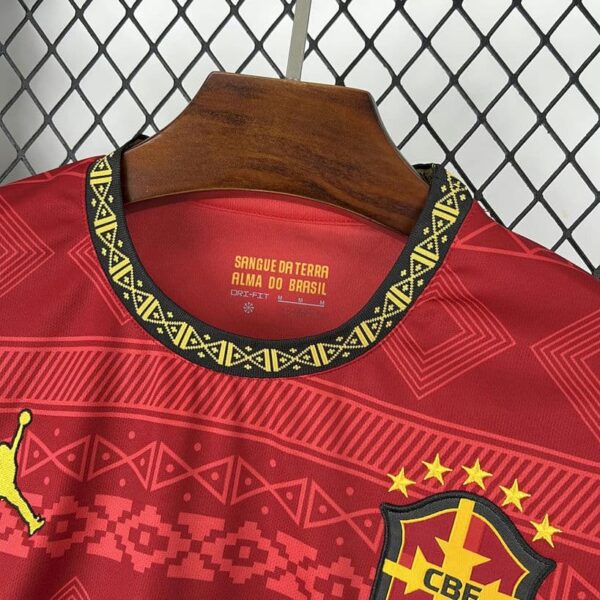 Brazil 2025-26 Jordan Red Diamond Pattern Special Edition Jersey - Image 8